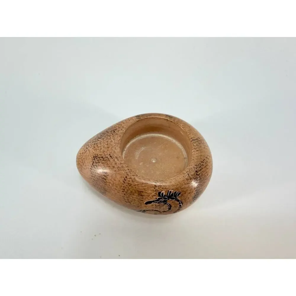 Handmade Kenya Giraffe Pottery Tealight Candle Holder Clay Safari Decor